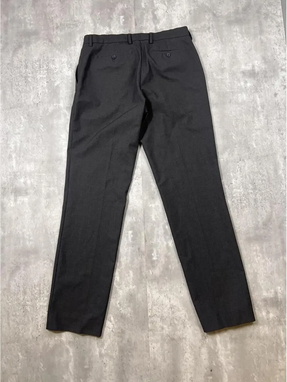 Banana Republic Slim Fit Dress Pants Charcoal Wool Blend Trousers